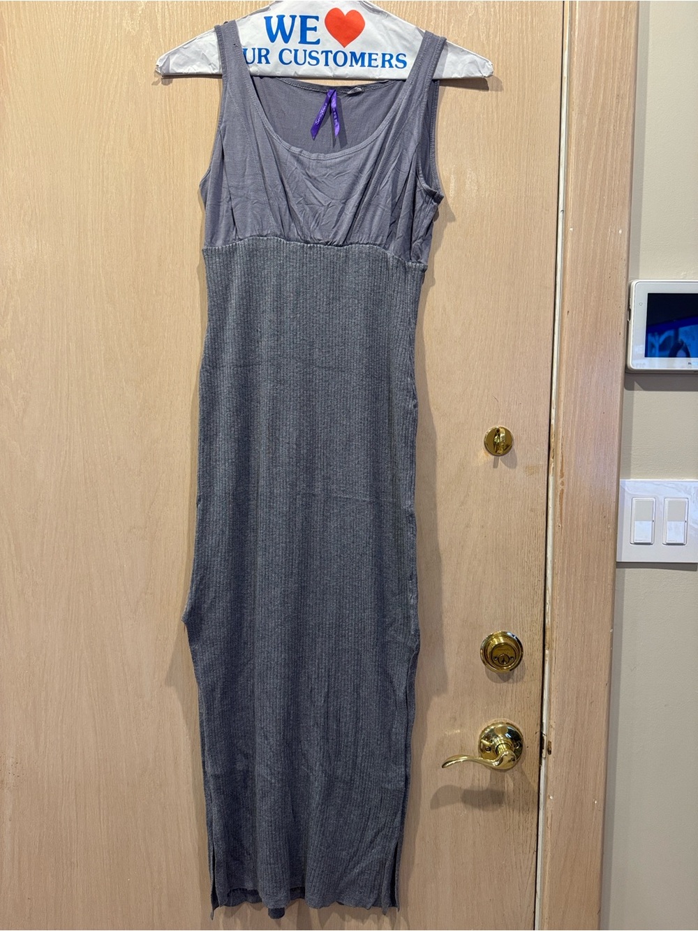 Seraphine Lilac Maternity nursing dress with Ribbon Tag